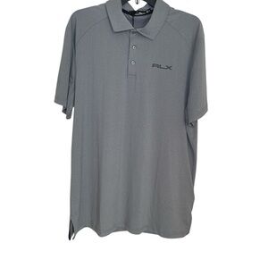 Ralph Lauren RLX Men's Grey Golf Custom Slim Fit Performance Polo Shirt sz L